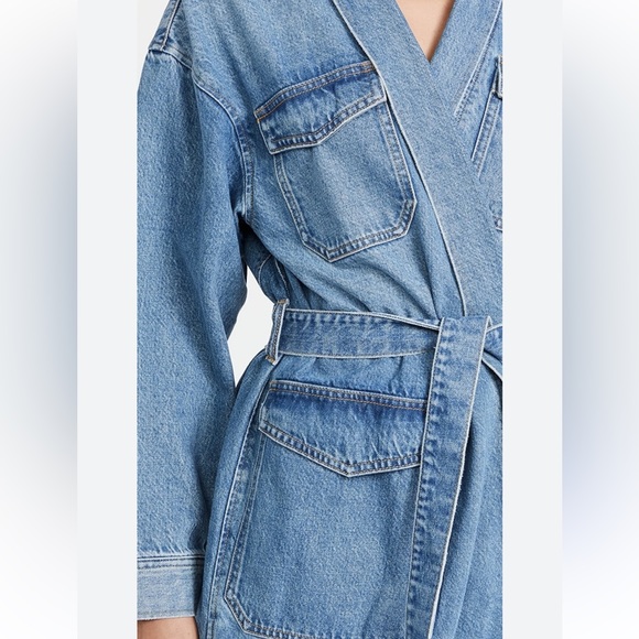 Boyish x Free People Blue Denim Joaquin Kimono Jacket Dress Small NWT - Picture 2 of 16
